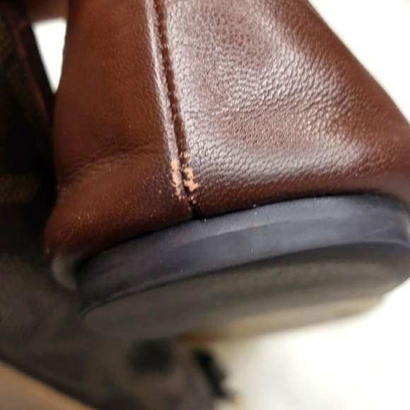 Michael Kors Brown Monogram Logo Bow Flats Size 10 - Picture 10 of 11